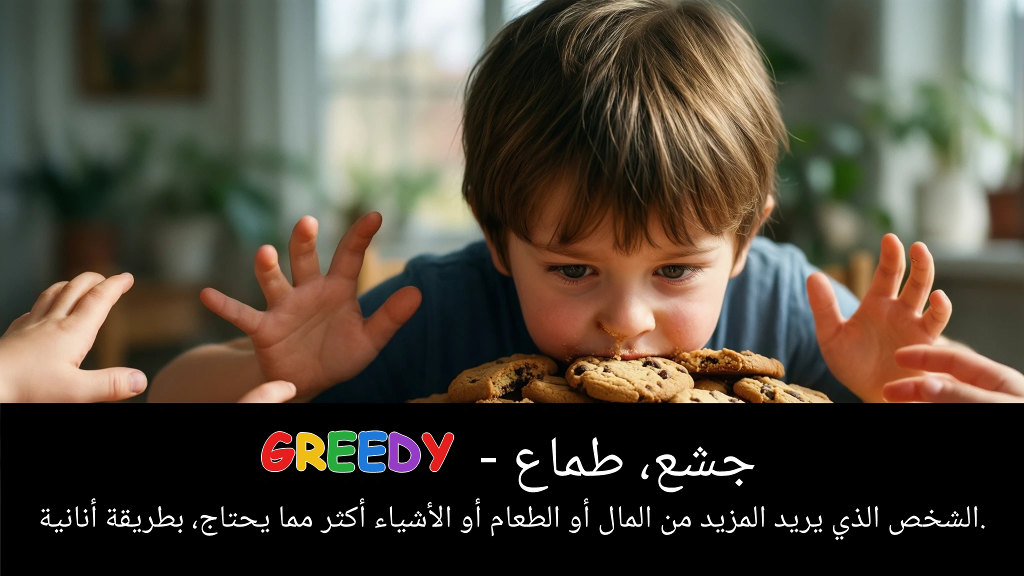 Arabic Illustration for greedy